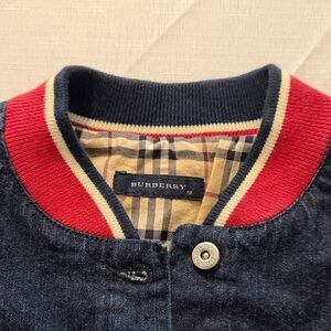 Burberry Kids Jean Jacket - Red and Navy
